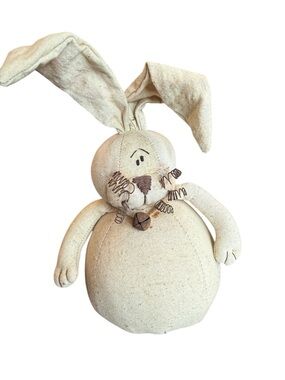 Neutral Beige Linen Bunny Decor - Home Holiday Accent